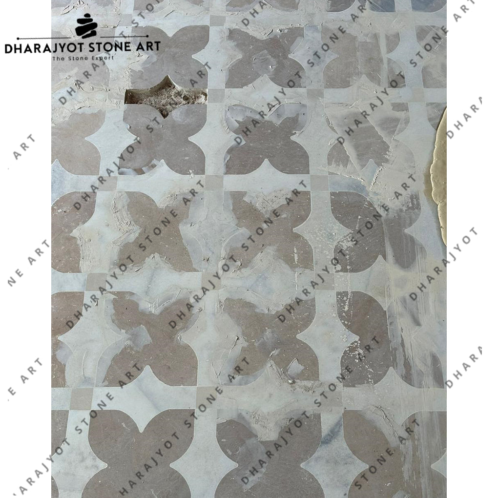 Multicolour Natural Stone Diamond Waterjet Medallion Flooring