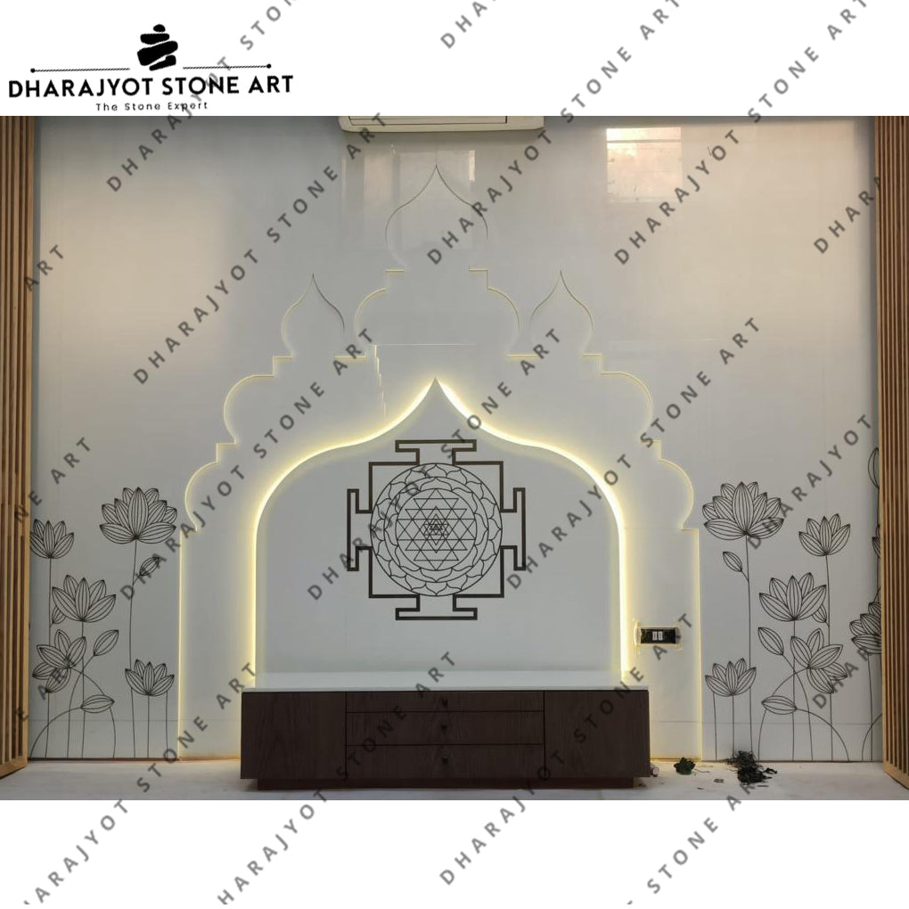 Custom White Marble Religious Altar Temple