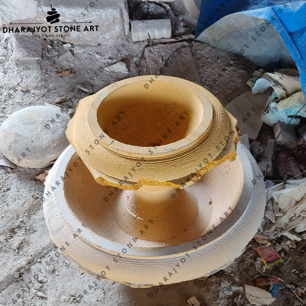 Garden Outdoor Stone Water Pedestal Fountain