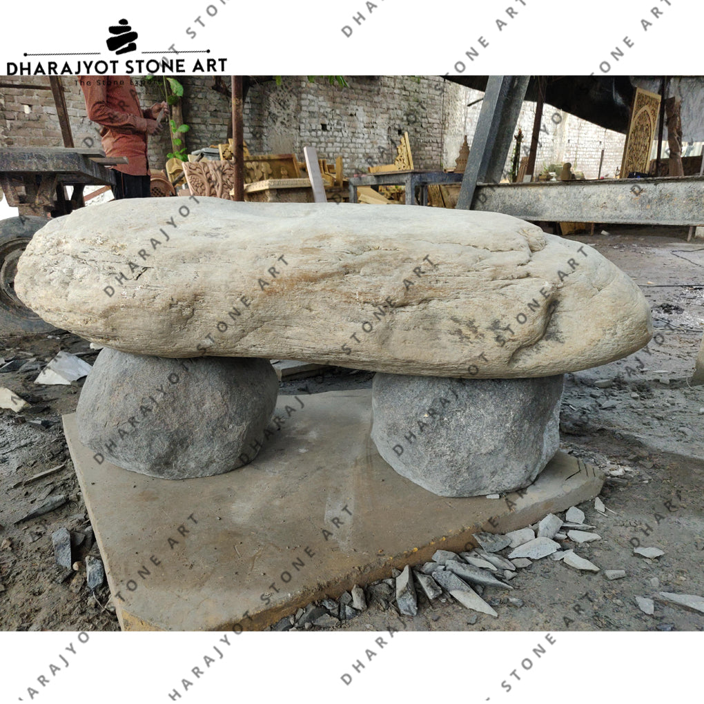 Natural Stone Garden Bench