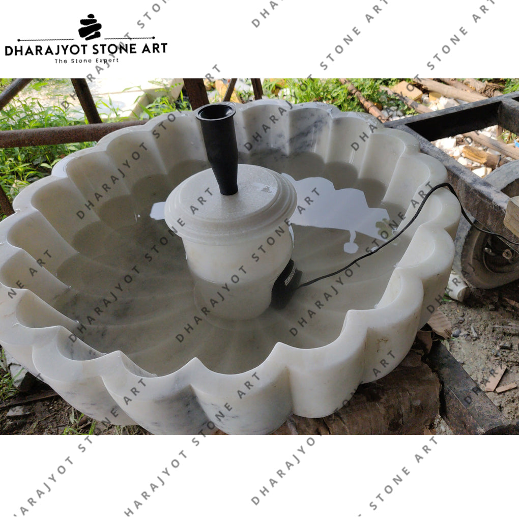 Small Carved Marble Yard Patio Fountains