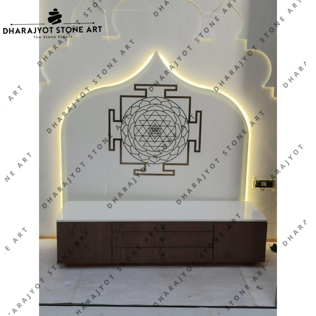 Custom White Marble Religious Altar Temple