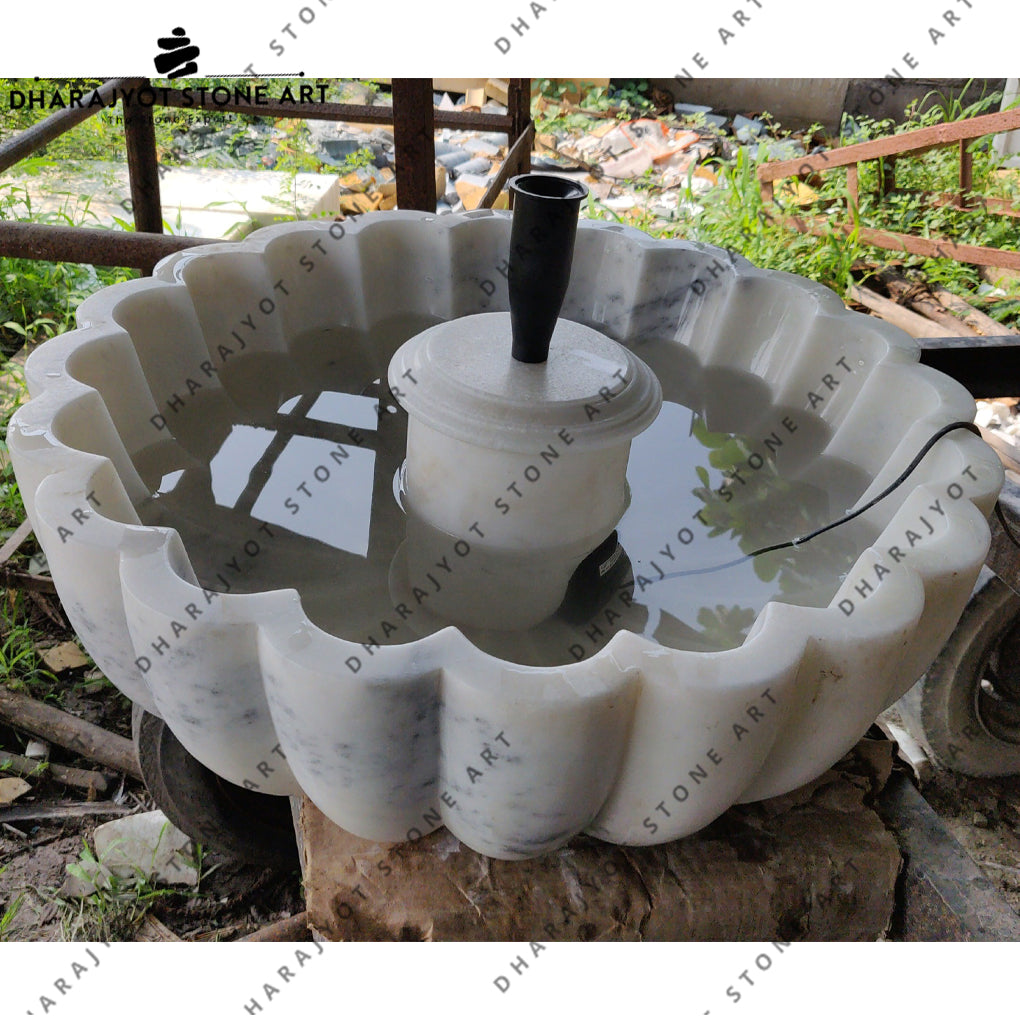 Small Carved Marble Yard Patio Fountains