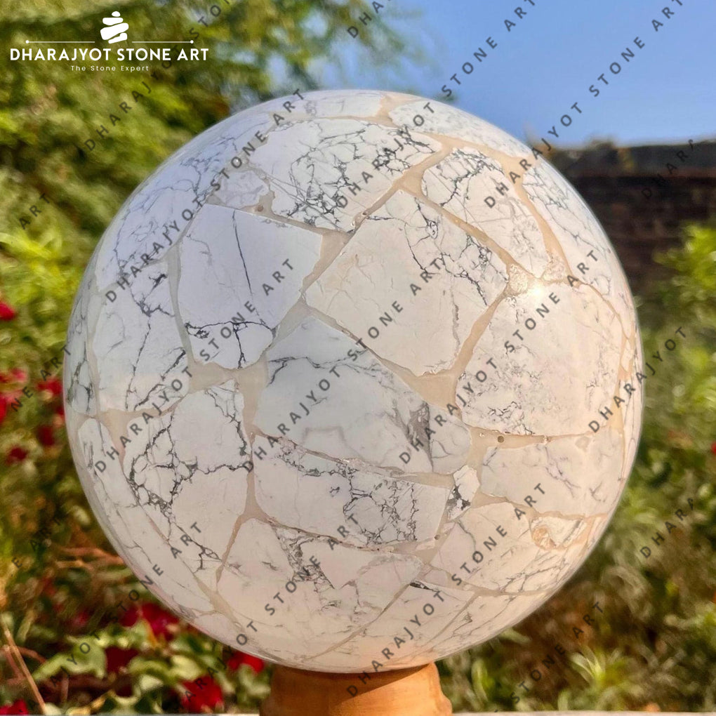 Handcrafted Natural Marble Pillar Ball