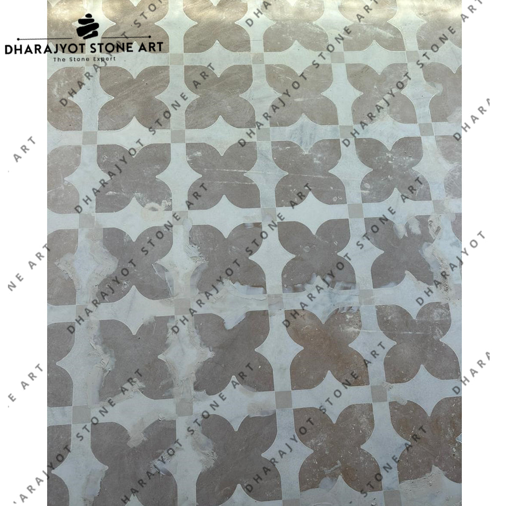 Multicolour Natural Stone Diamond Waterjet Medallion Flooring