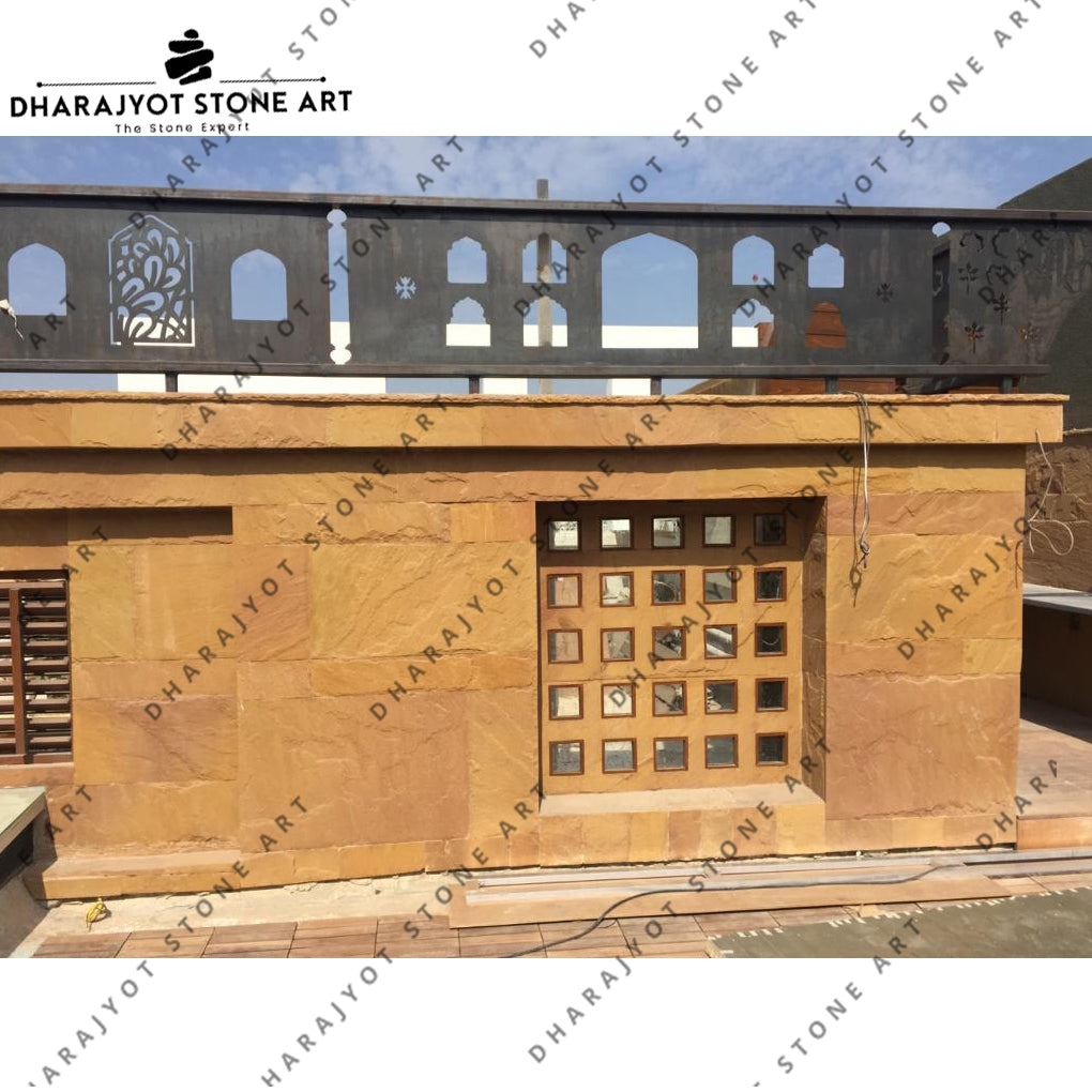 Decorative Cultural Stone Yellow Sandstone Wall Cladding