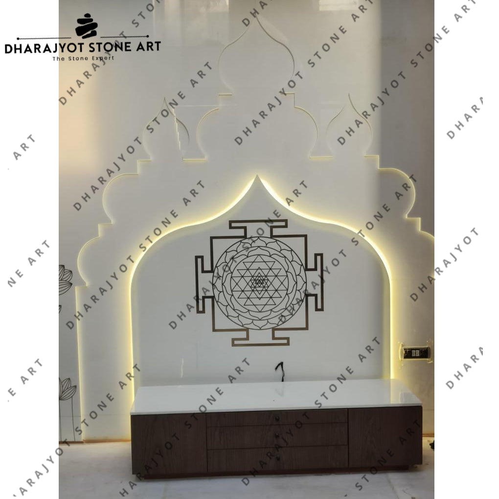 Custom White Marble Religious Altar Temple