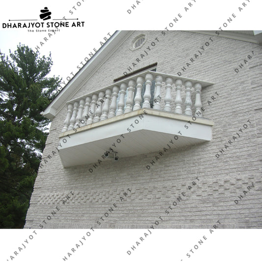 Balcony White Sandstone Balustrades