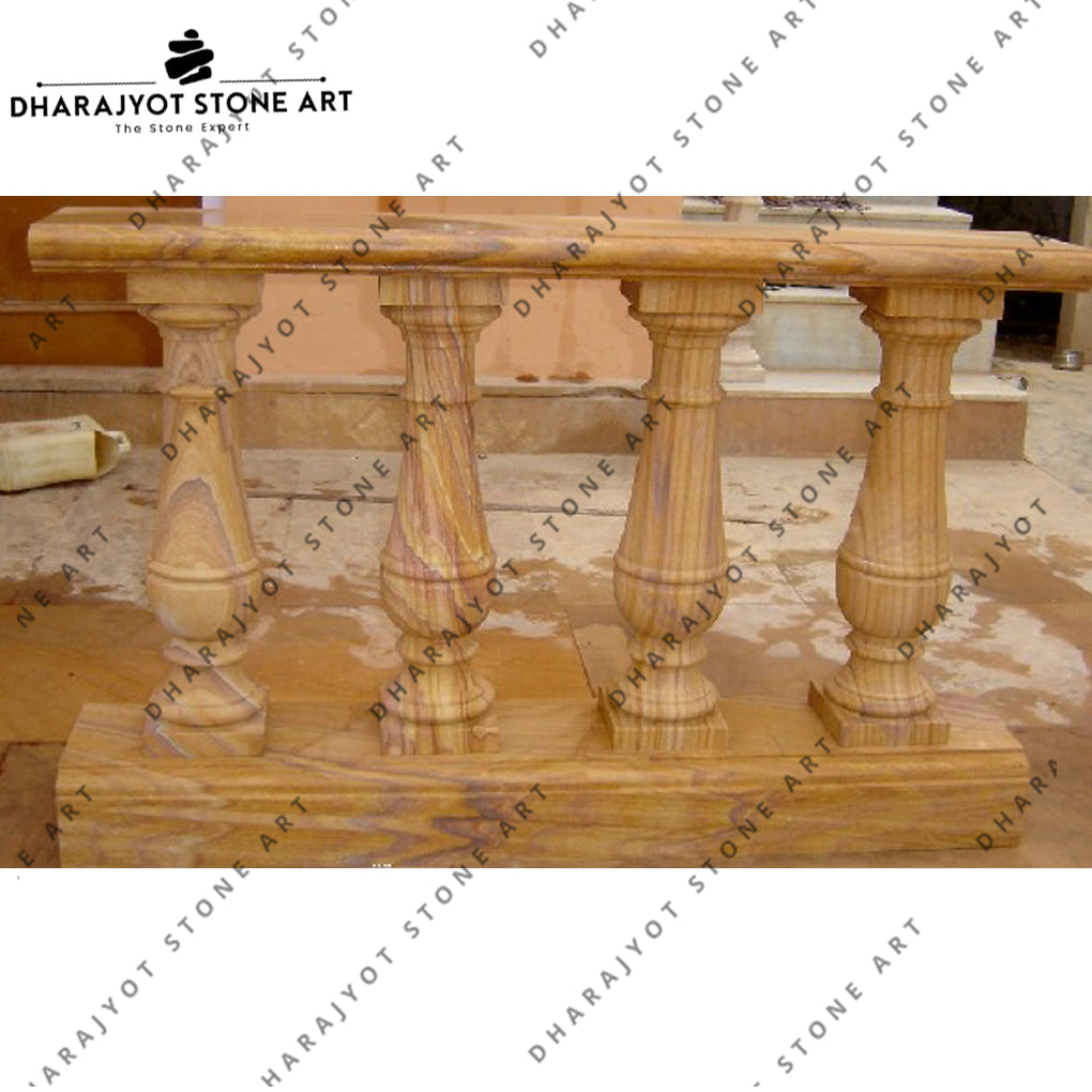 Carved Marble Blustrade