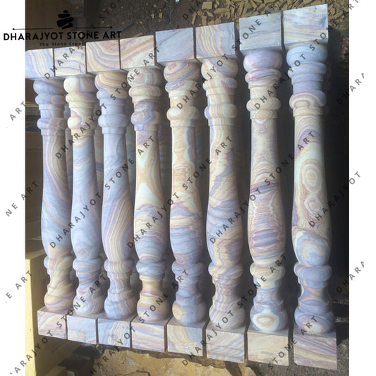 Rainbow Sandstone Balustrade