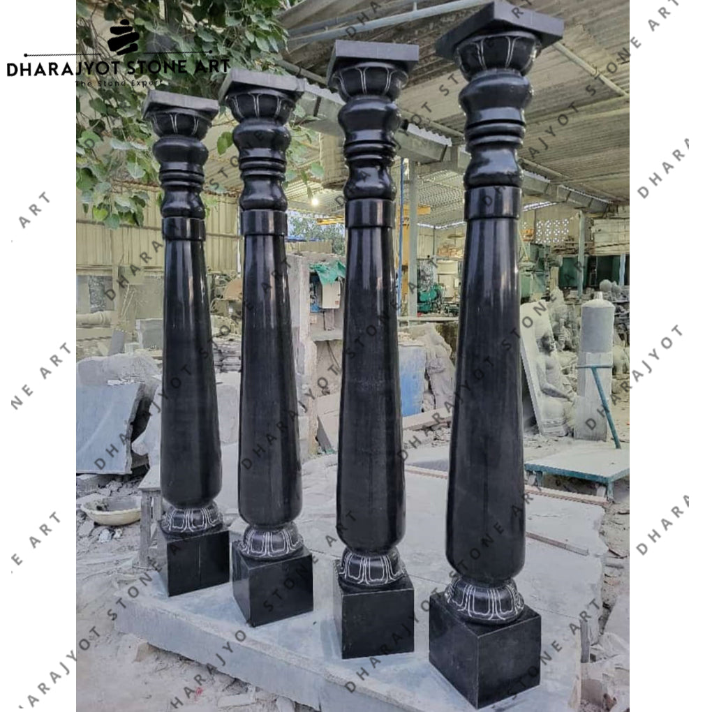 Hand-Carved Marble Railings Stair Handrail Balusters