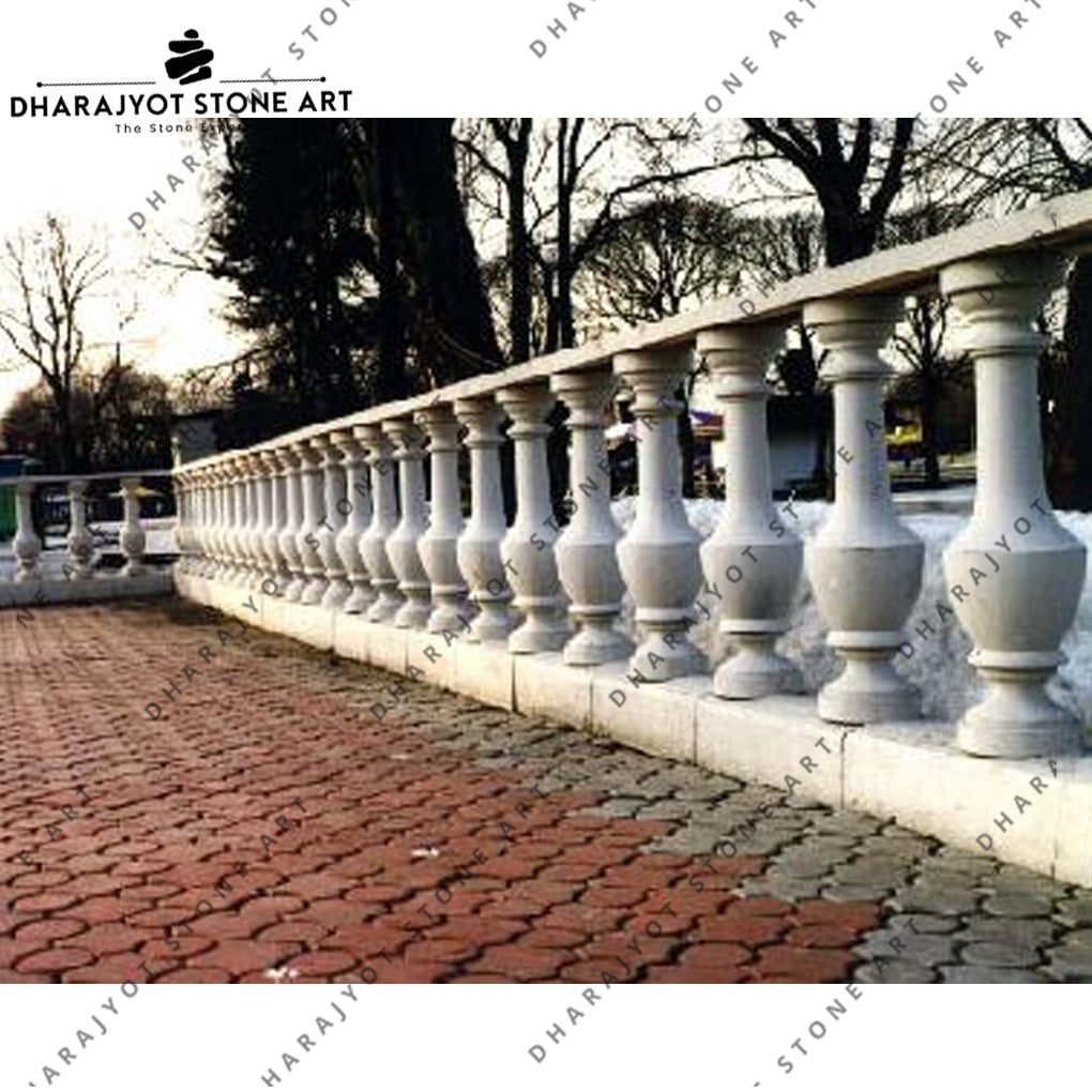 Modern White Stone Balustrades