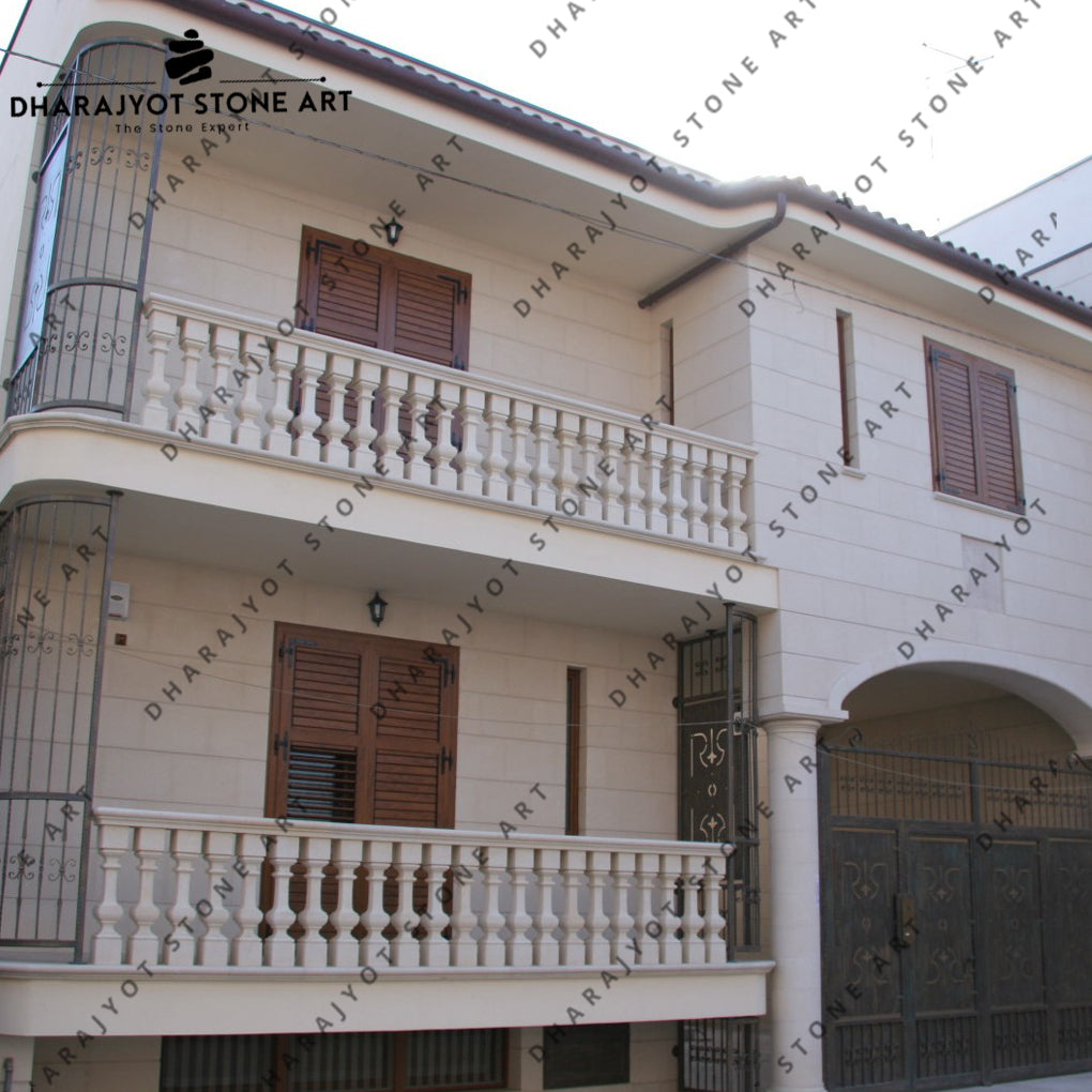 Outdoor Cream Sandstone Balustrade