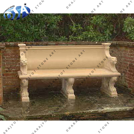 Yellow Natural Marble Bench