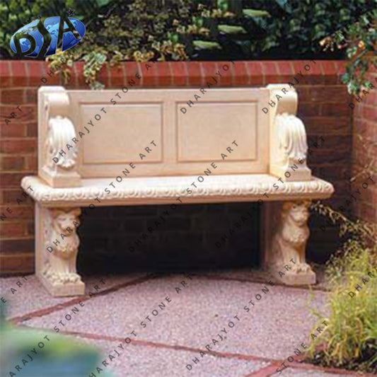 Outdoor Natural Marble Bench