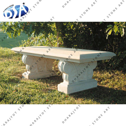 Decorative Outdoor Granite Garden Stone Benche