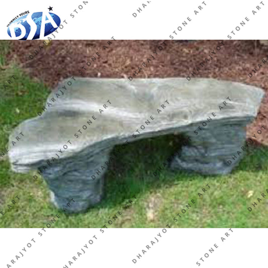 Grey Marble Polished Bench