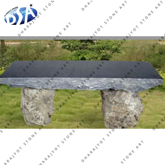 Black Marble Polished Bench
