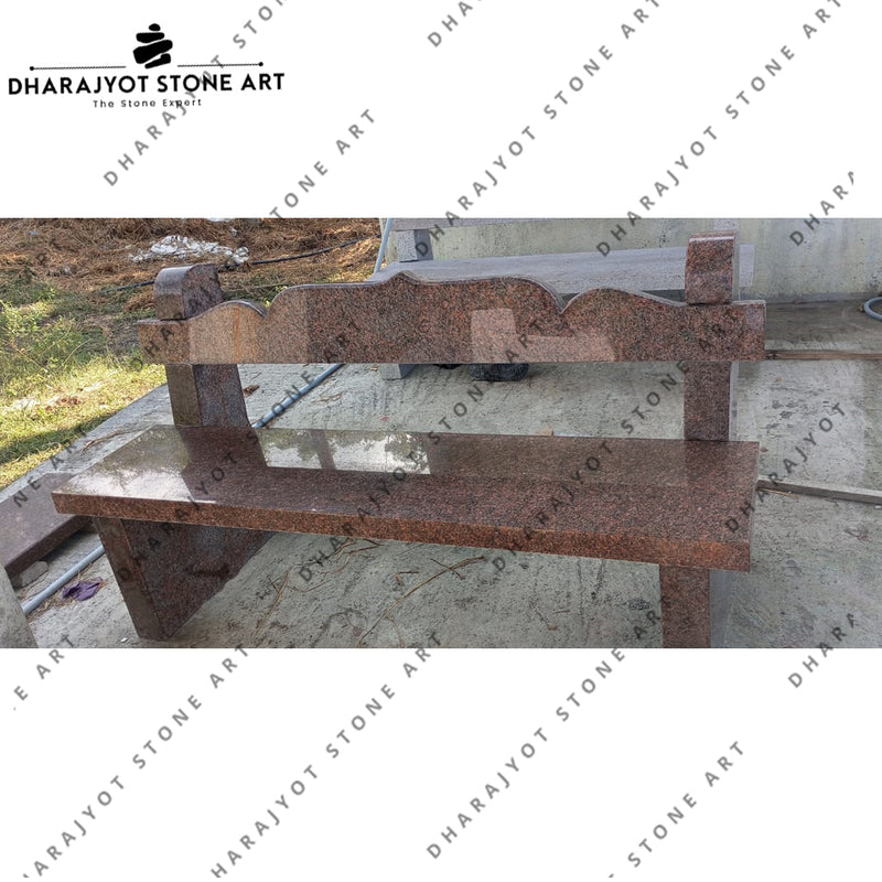 Outdoor Natural Granite Garden Stone Bench