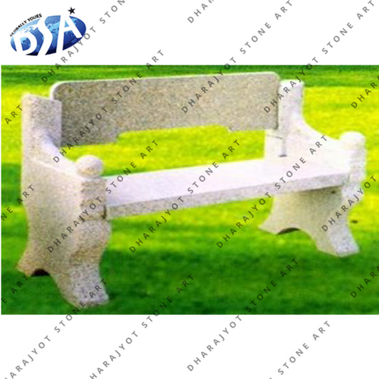White Hand Carving Marble Bench