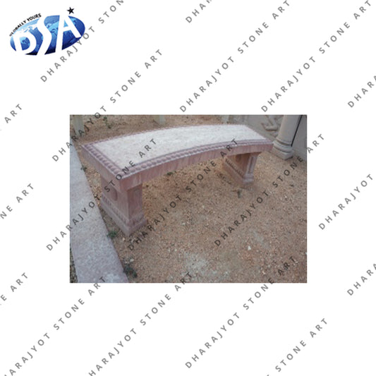 Outdoor Garden Decorative Marble Bench