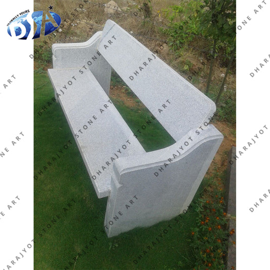 Hand Carved Garden White Marble Bench