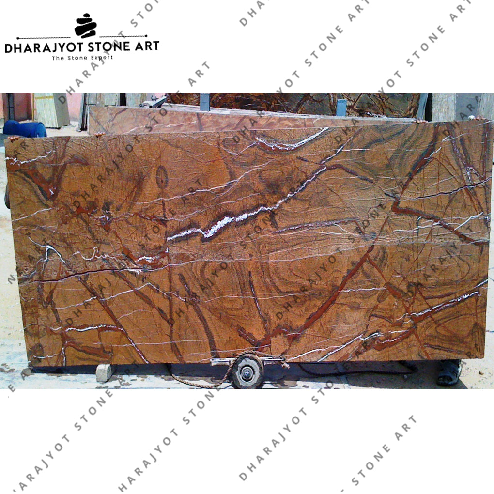 Rainforest Brown Marble Stone Slab
