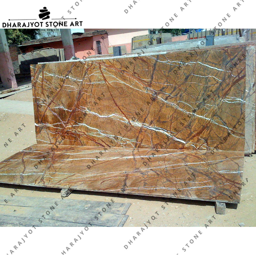 Rainforest Brown Marble Stone Slab