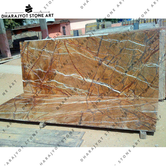 Rainforest Brown Marble Stone Slab