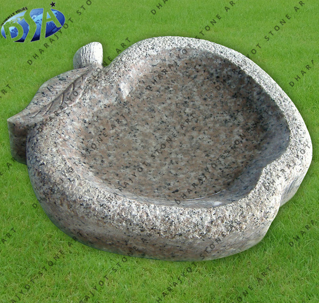 Heart Shape Grey Bird Bath