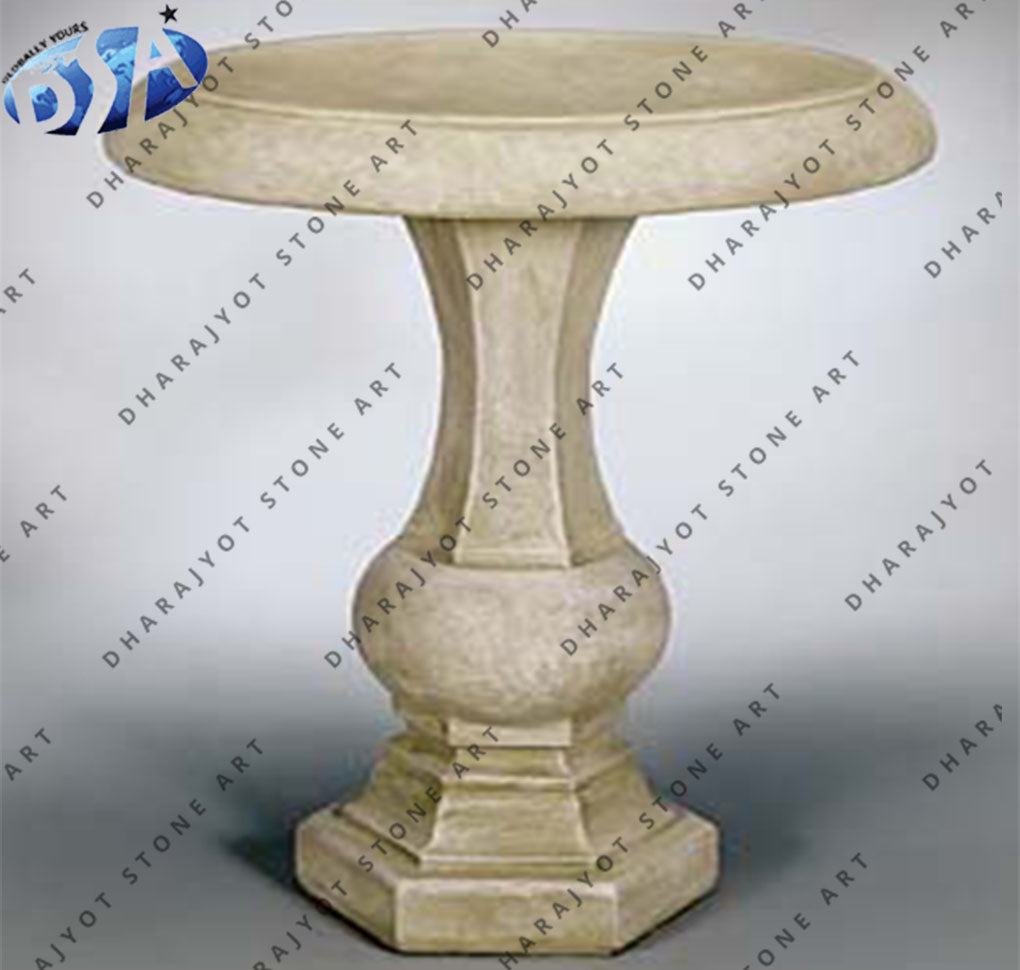 White Pedestal Birdbath