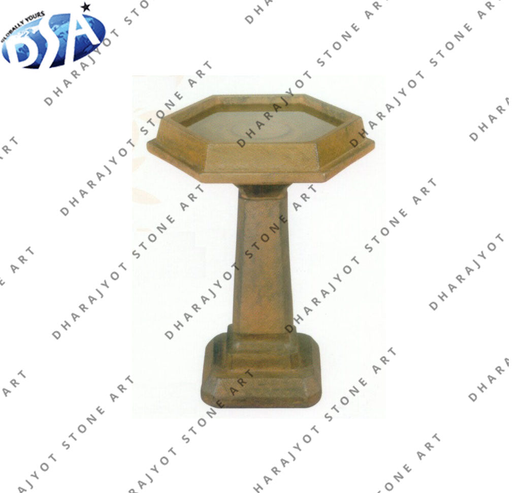 Decoration Marble Pedestal Birdbath