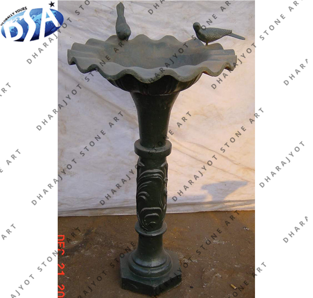 Modern Design Stone Pedestal Birdbath