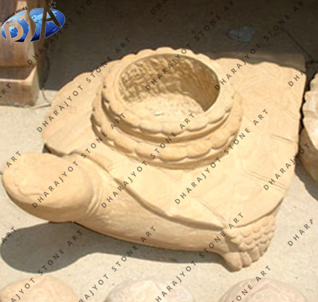 Tortoise Sculpture Stone Birdbath