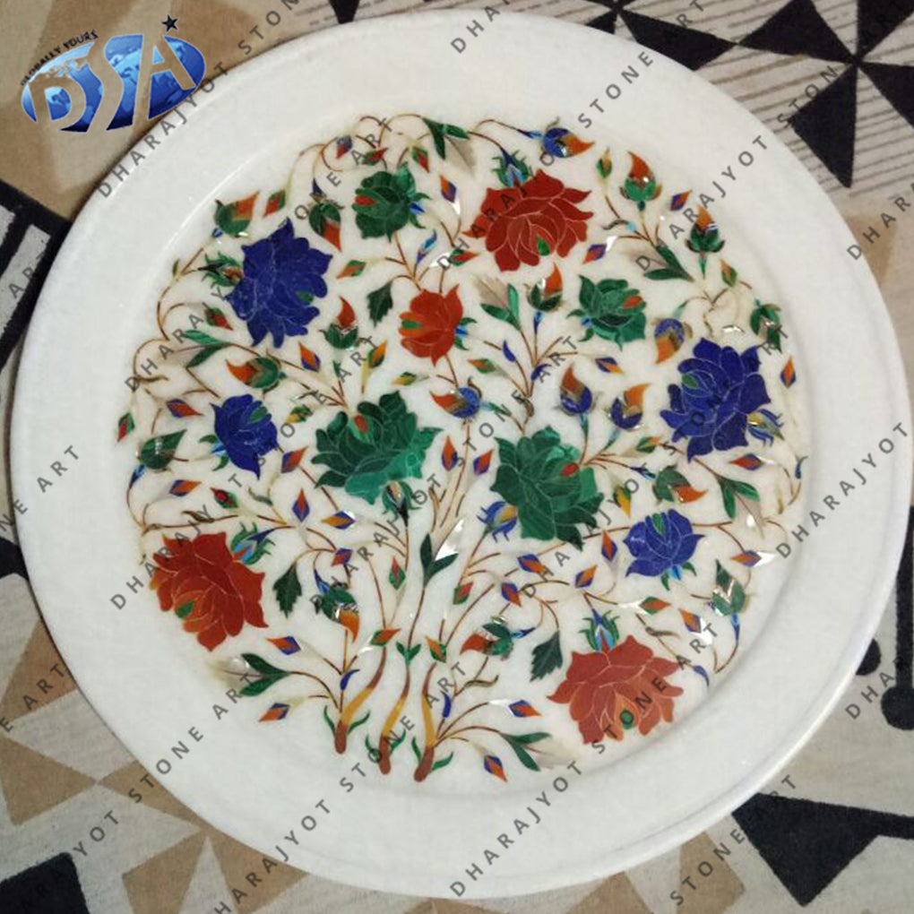 Handmade Marble Inlay Plate