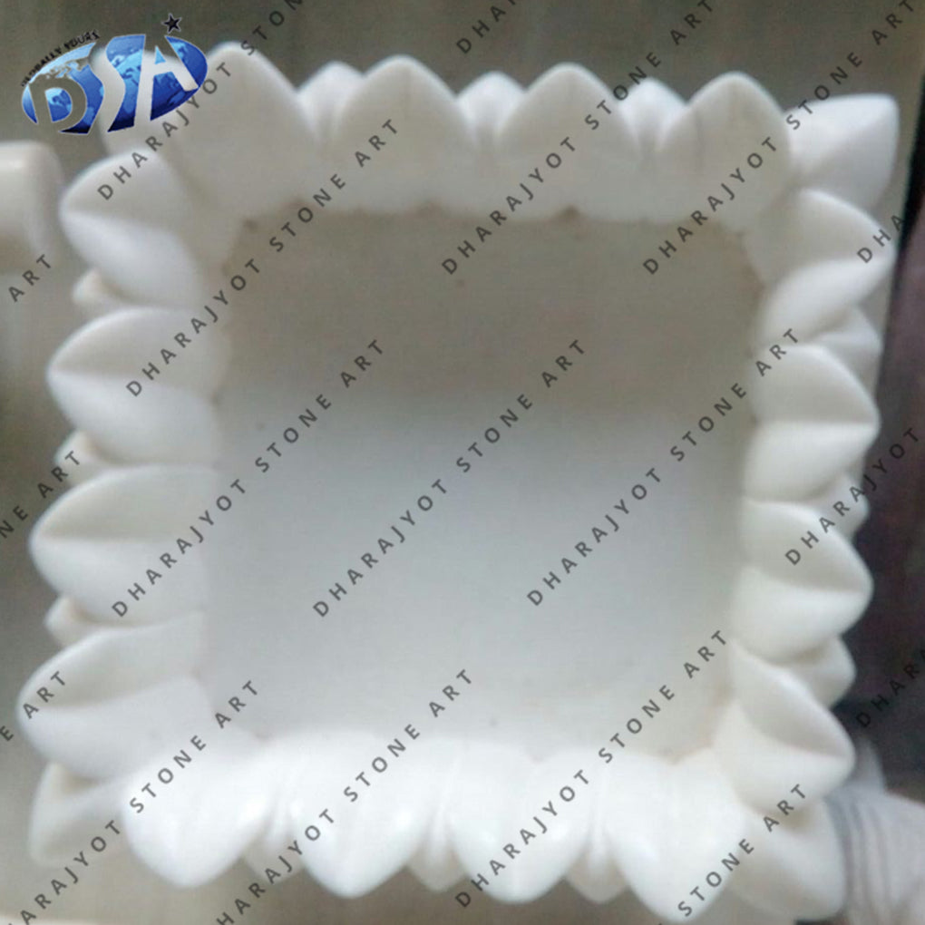 White Marble Decoration Square Shape Tray