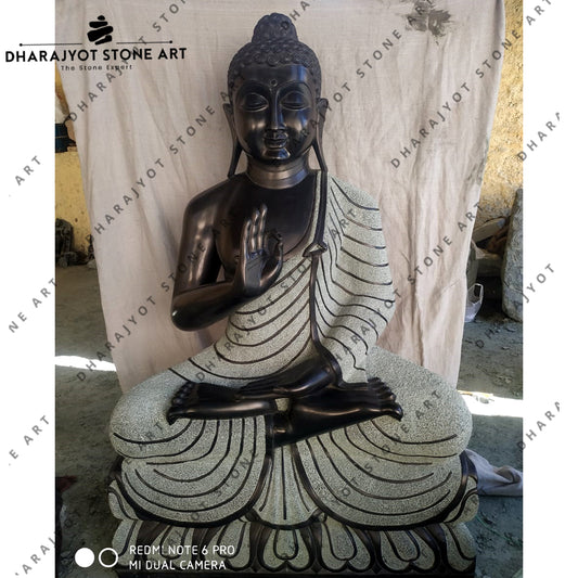 Black Handmade Buddha Marble Statue