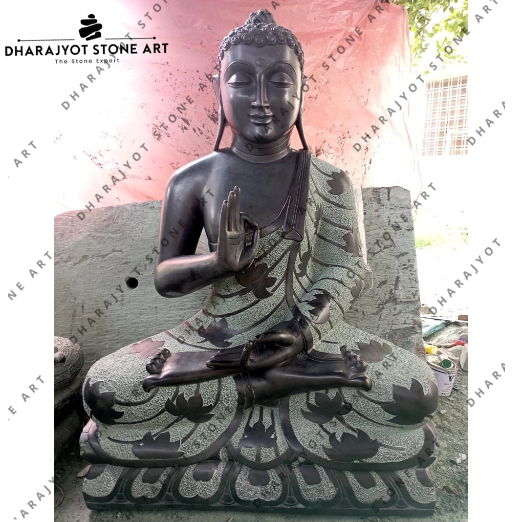 Black Stone Buddha Statues