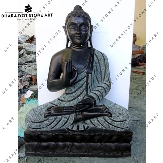 Buddha Statue Made From Black Stone