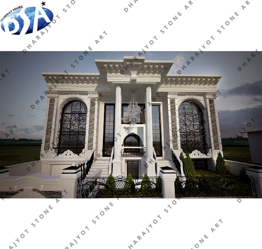 White Stone Antique Cladding Elevation