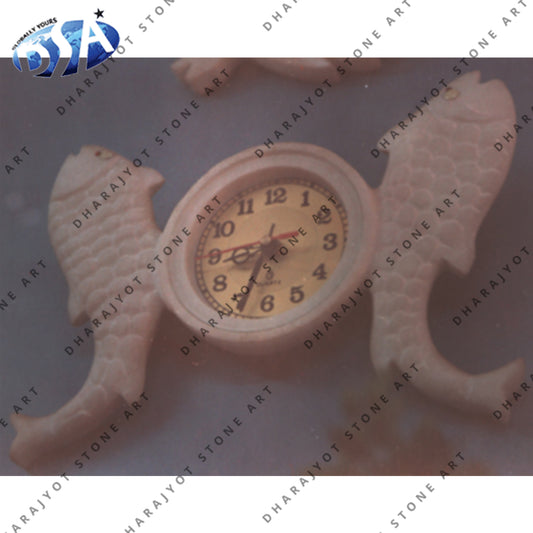Stone Fish Style Wall Hanging Clock