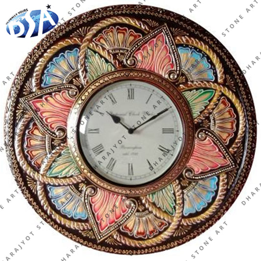 Rajasthani Multicolor Round Ethnic Wall Clock