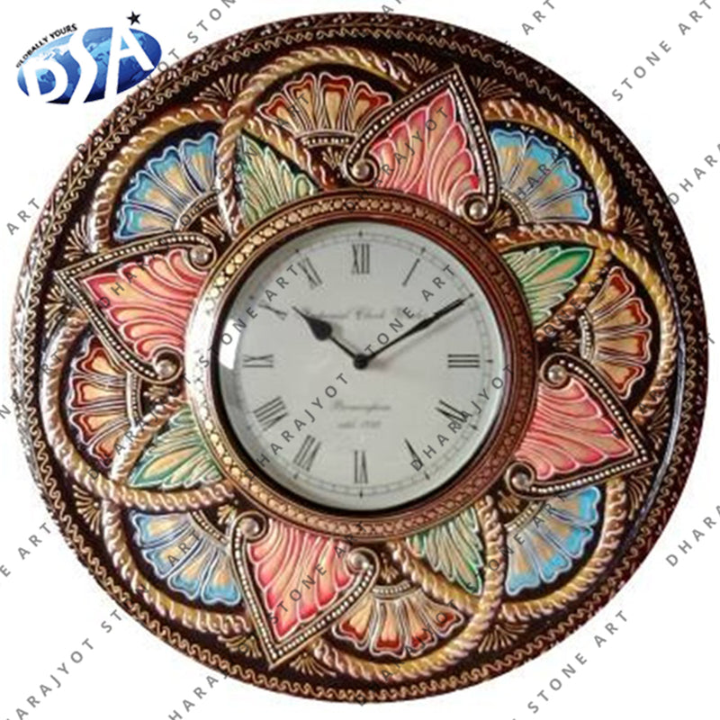 Rajasthani Multicolor Round Ethnic Wall Clock