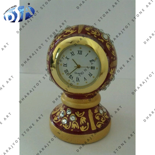 Round White Decorative Table Clock