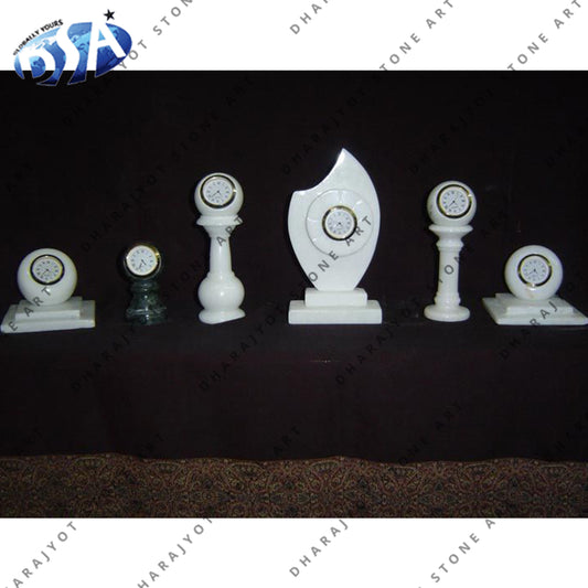 White Marble Award Clock