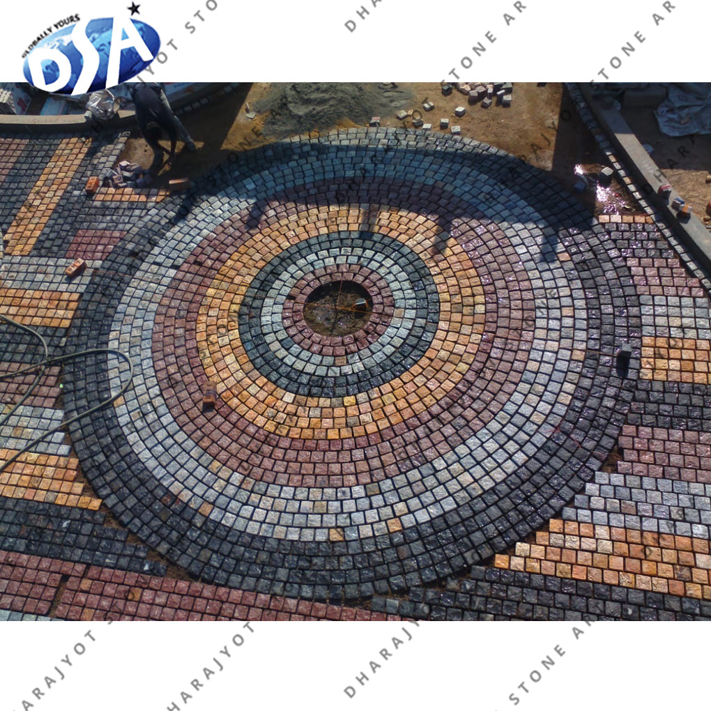 High Quality Mix Granite Cobblestone Landscaping