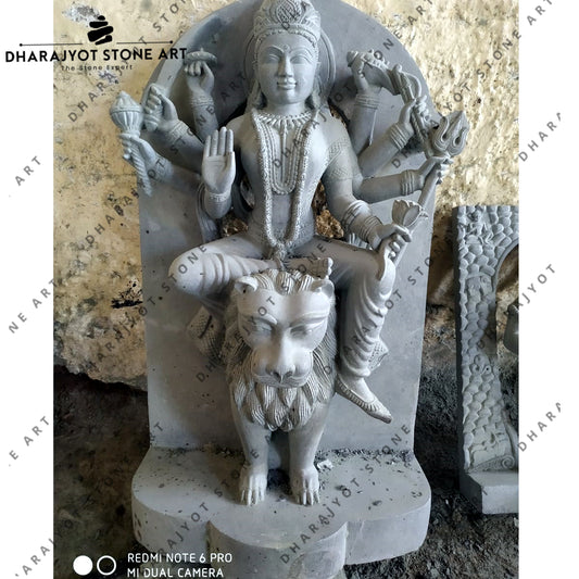 Decorative Marble Durga Mata Statue