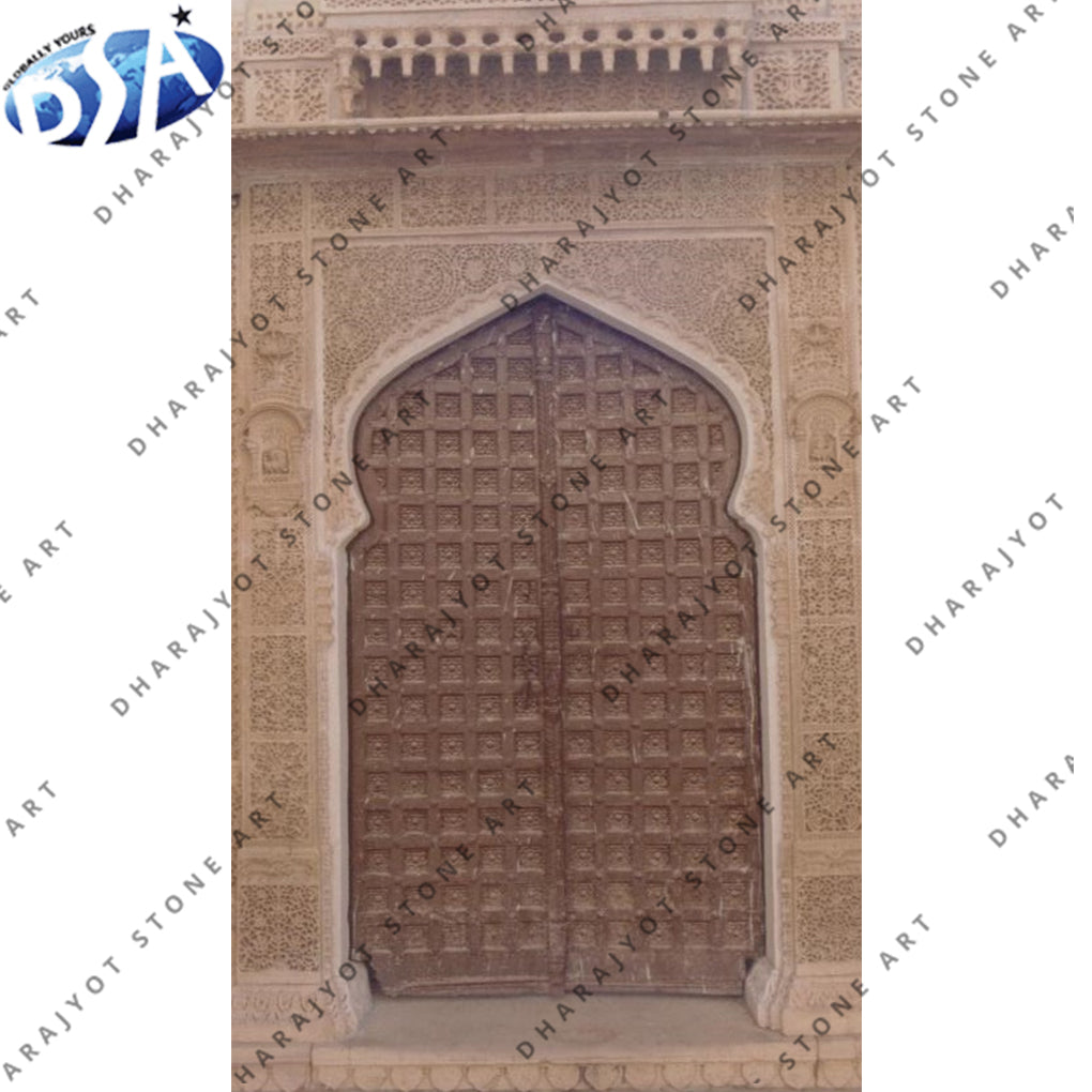 Yellow Natural Stone Entrance Gate