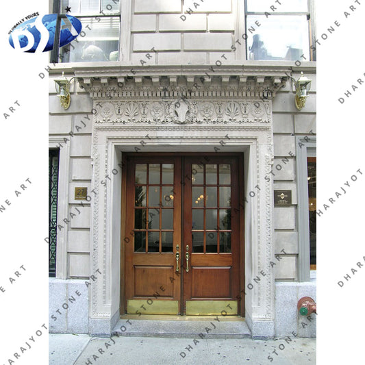 Natural White Marble Design Door Surround Entrance Gate