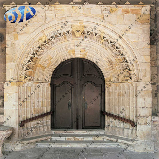 White Marble Home Decorative Door Surrounding Entrance Gate
